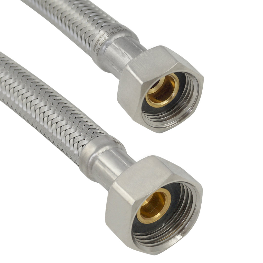 Flexible Verbindungsschläuche für Heizung und Trinkwasser IG/IG – Edelstahlumflechtung und DVGW-zertifiziert